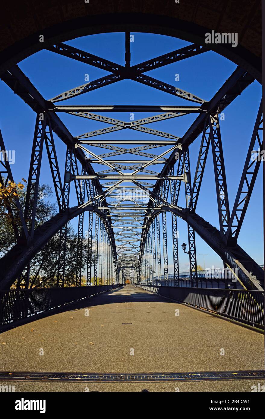 Europe, Germany, Hamburg, Alte Harburger Elbbrücke, built between 1897 and 1899, steel construction, Stock Photo