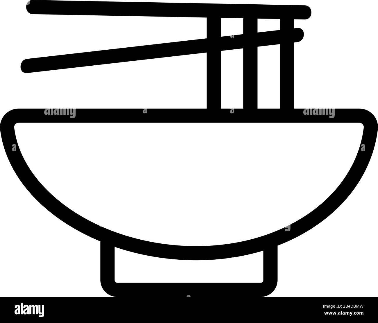 Fish soup icon vector. Isolated contour symbol illustration Stock