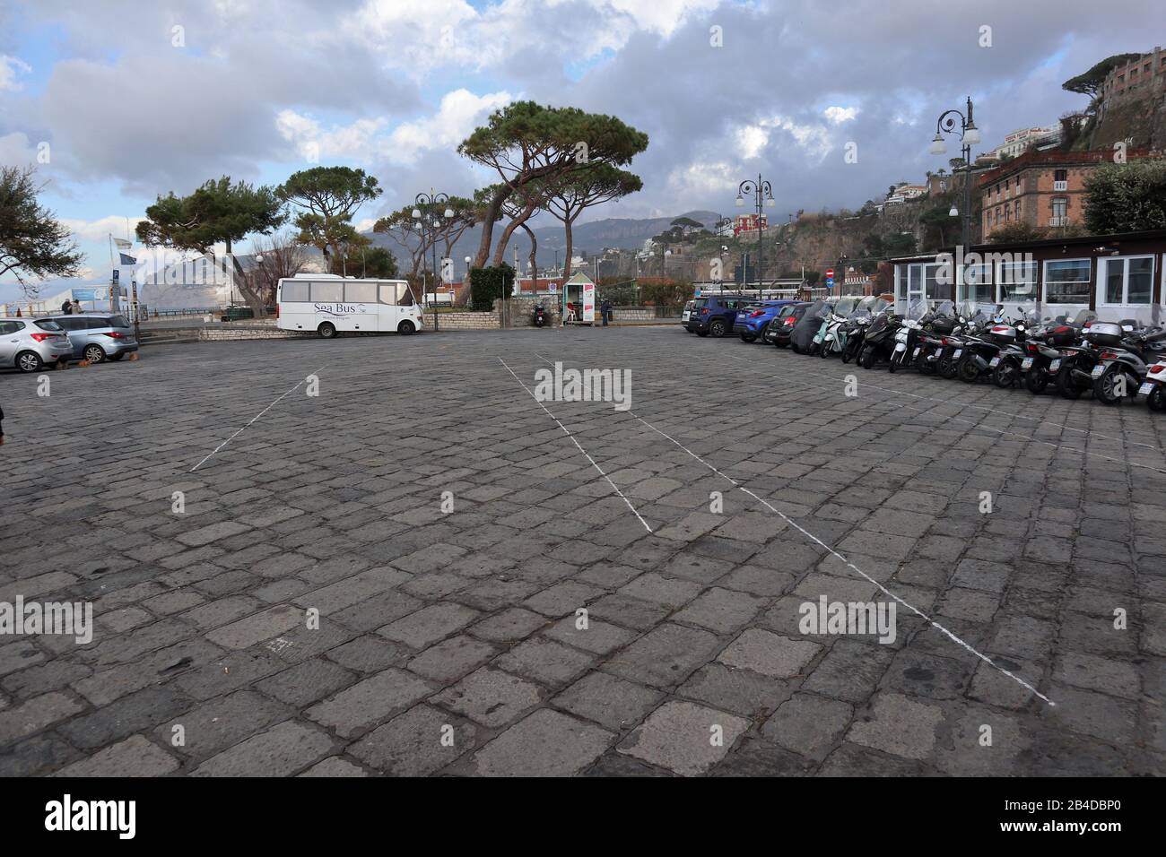 Sorrento - Parcheggio a Marina Piccola Stock Photo