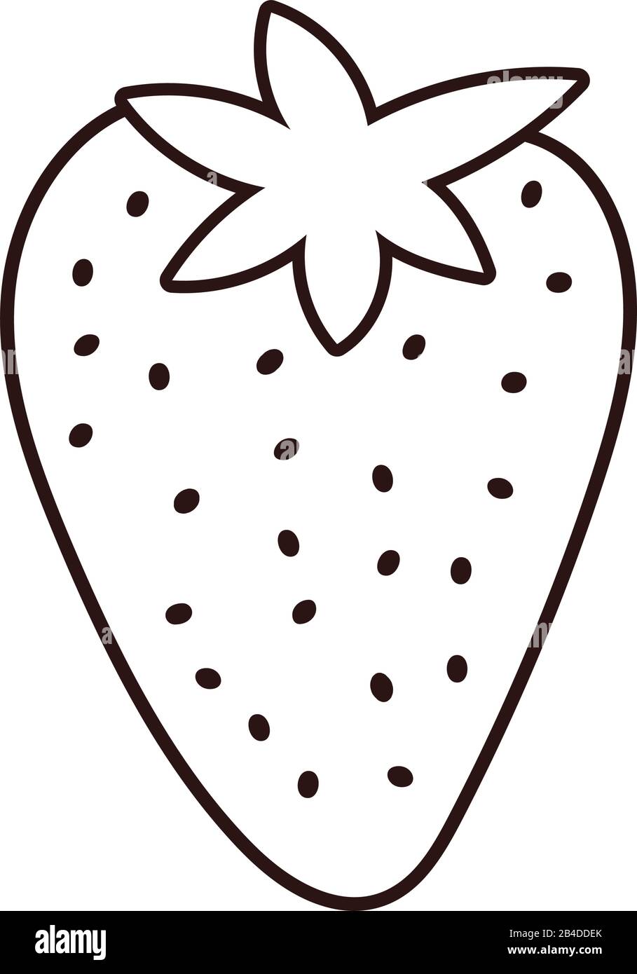 sweet strawberry fruit line style Stock Vector Image & Art - Alamy