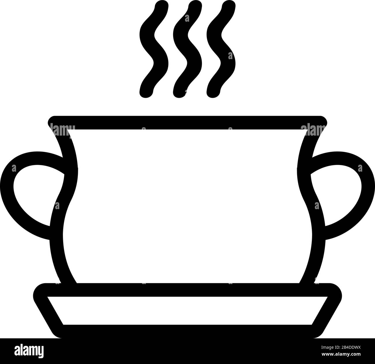 Hot soup icon vector. Isolated contour symbol illustration Stock Vector ...