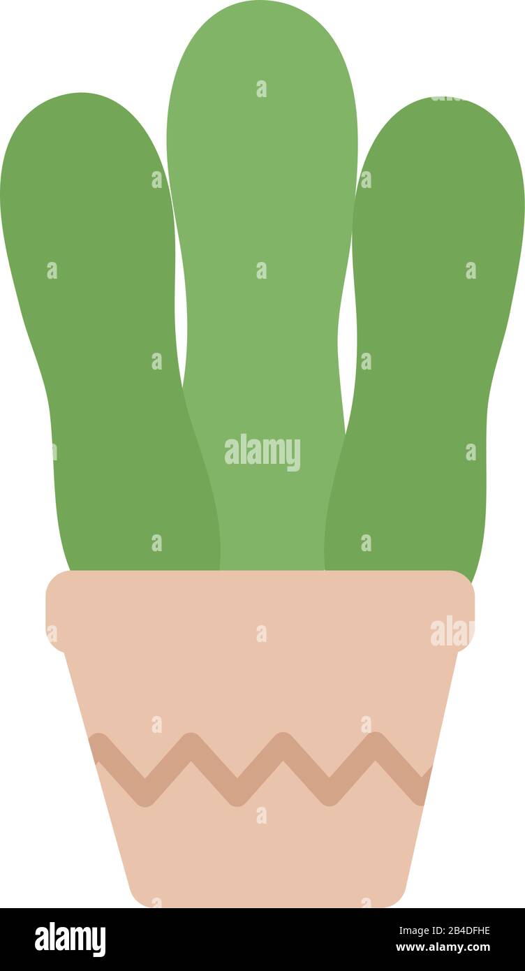 cactus with potted on white background vector illustration design Stock ...