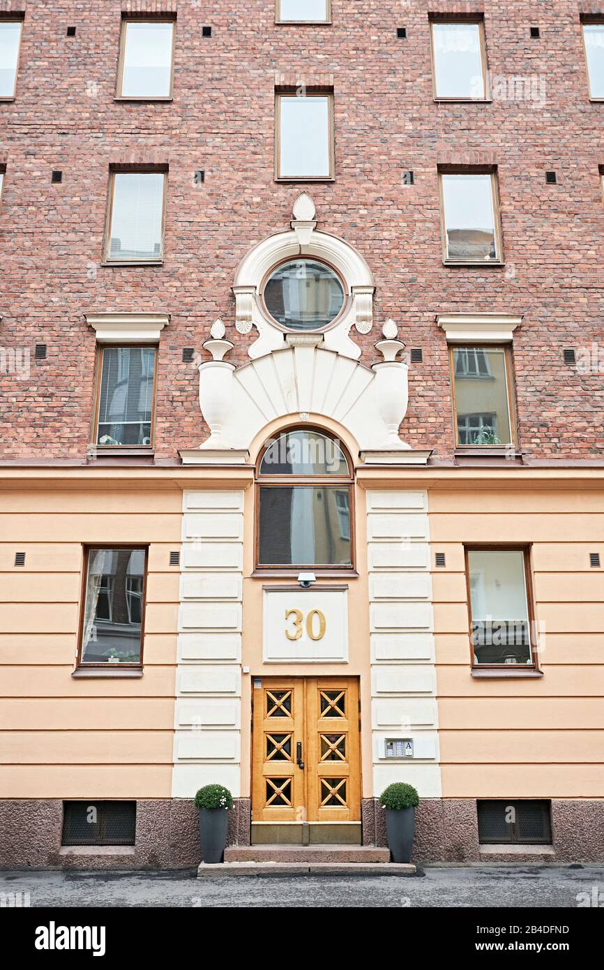 House facade in Helsinki, Finland Stock Photo Alamy