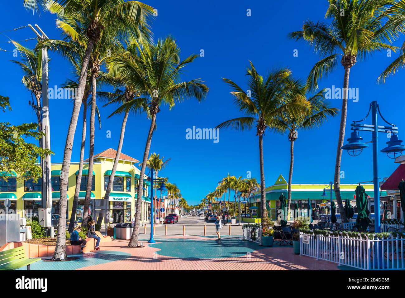 Cafés und Restaurants, San Carlos Blvd, Fort Myers, Florida, USA, Nordamerika Stock Photo