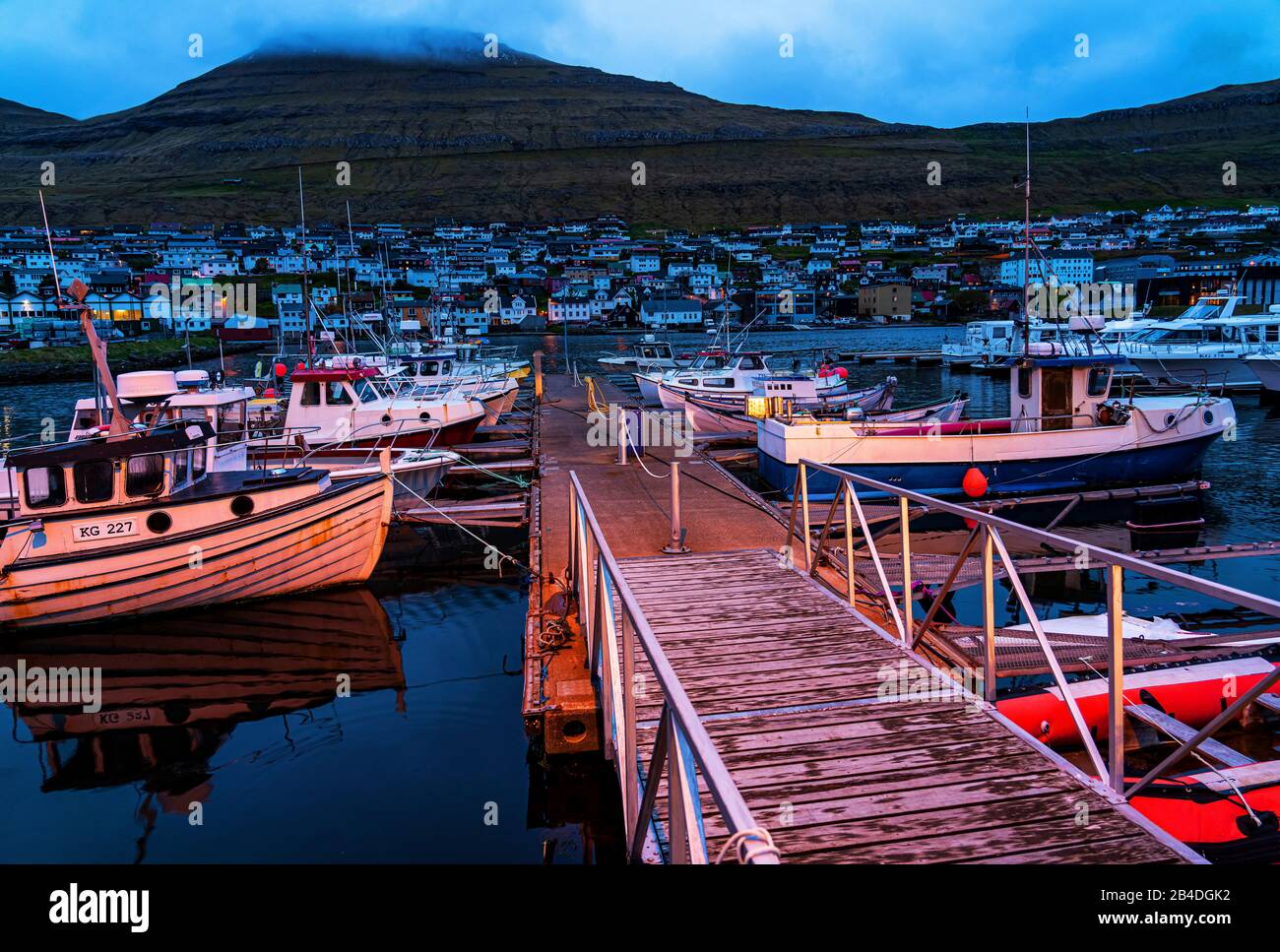 Klaksvik, island of Bordoy, Faroe Islands Stock Photo
