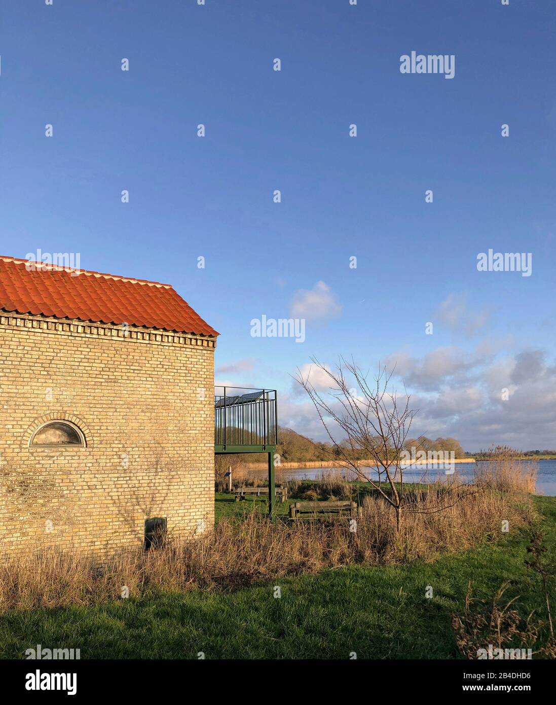 Haus, Als, Alsen, Insel, Landschaft, Dänemark Stock Photo