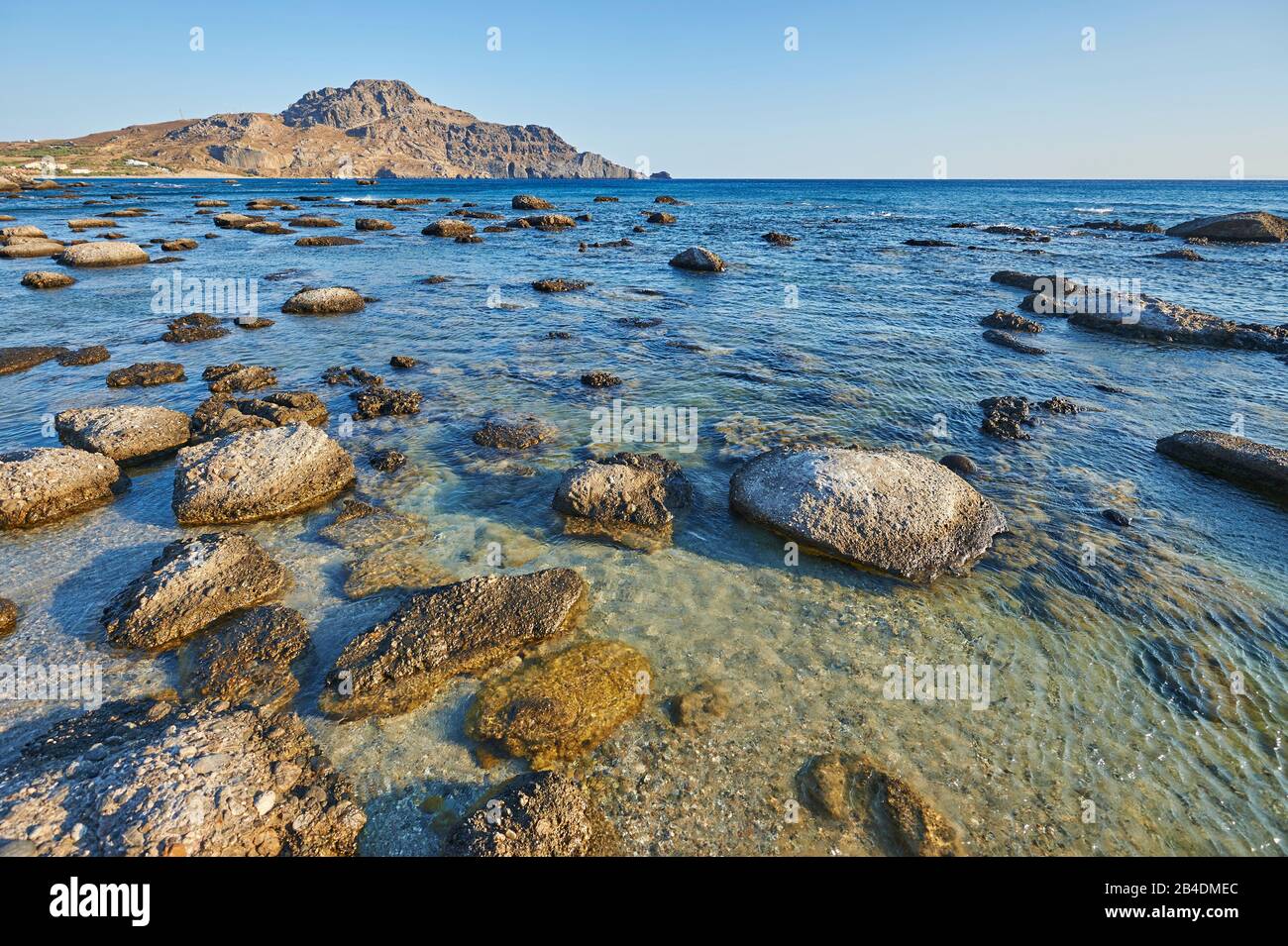 Landscape from the coast at Plakias, Crete, Greece Stock Photo