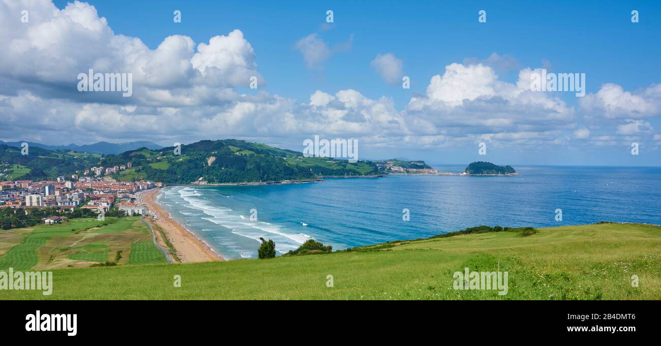 Landschaft, Küste, Meer, Zarautz, Baskenland, Spanien Stock Photo