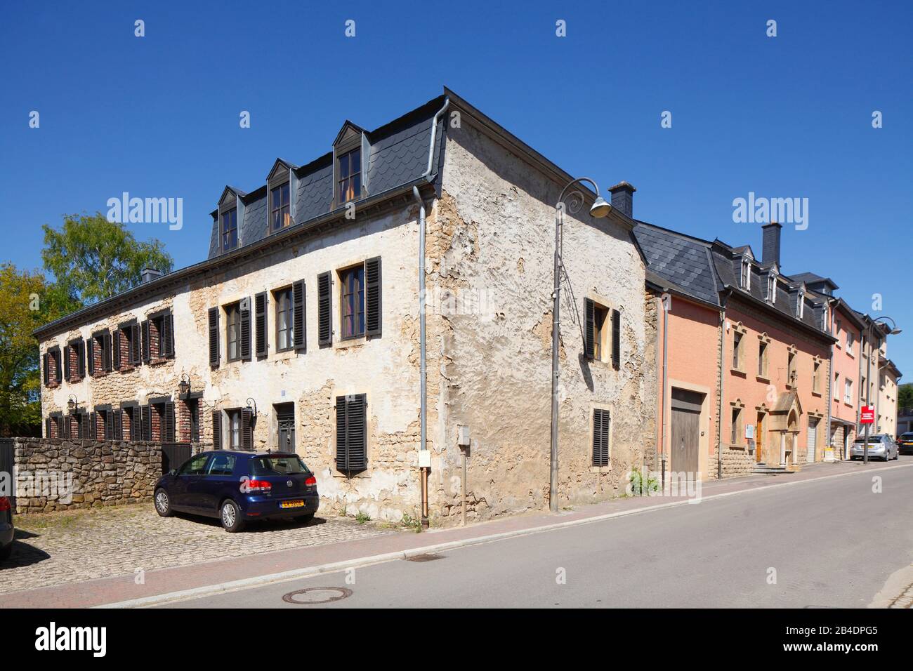 Old house facades, Bertrange, Batringen, Luxembourg, Europe Stock Photo