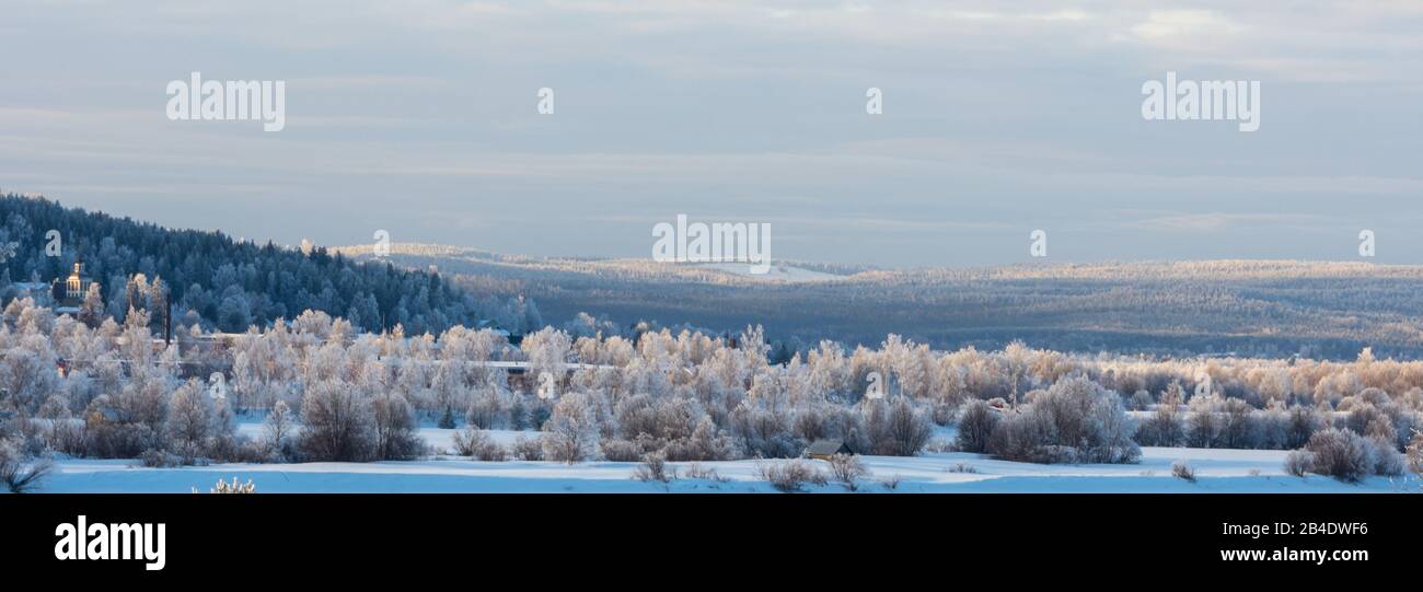 Winter wonderland in Lapland Stock Photo