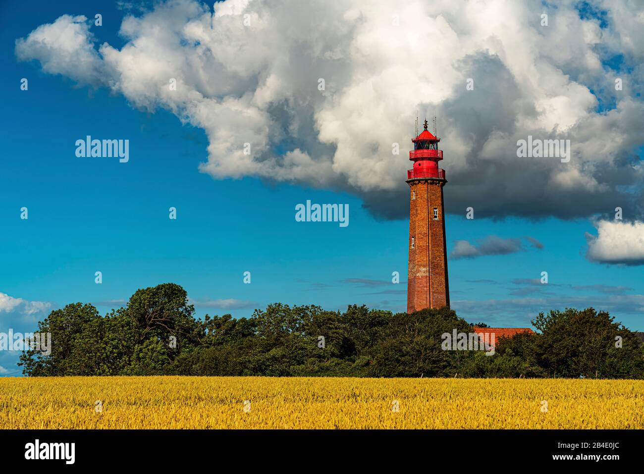 Flügger lighthouse, Fehmarn island Stock Photo