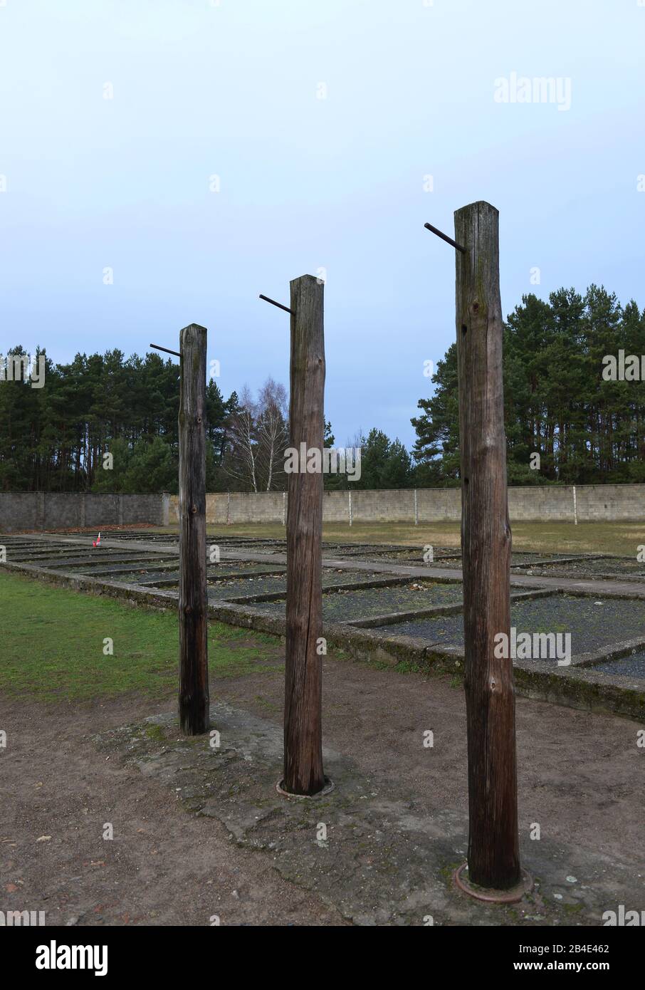 Galgen, Gedenkstaette, KZ, Sachsenhausen, Oranienburg, Brandenburg, Deutschland Stock Photo