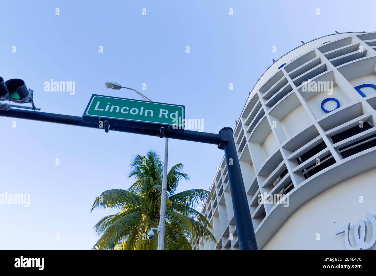 Schild Lincoln Road, Miami Beach, Miami-Dade County, Florida, USA, Nordamerika Stock Photo