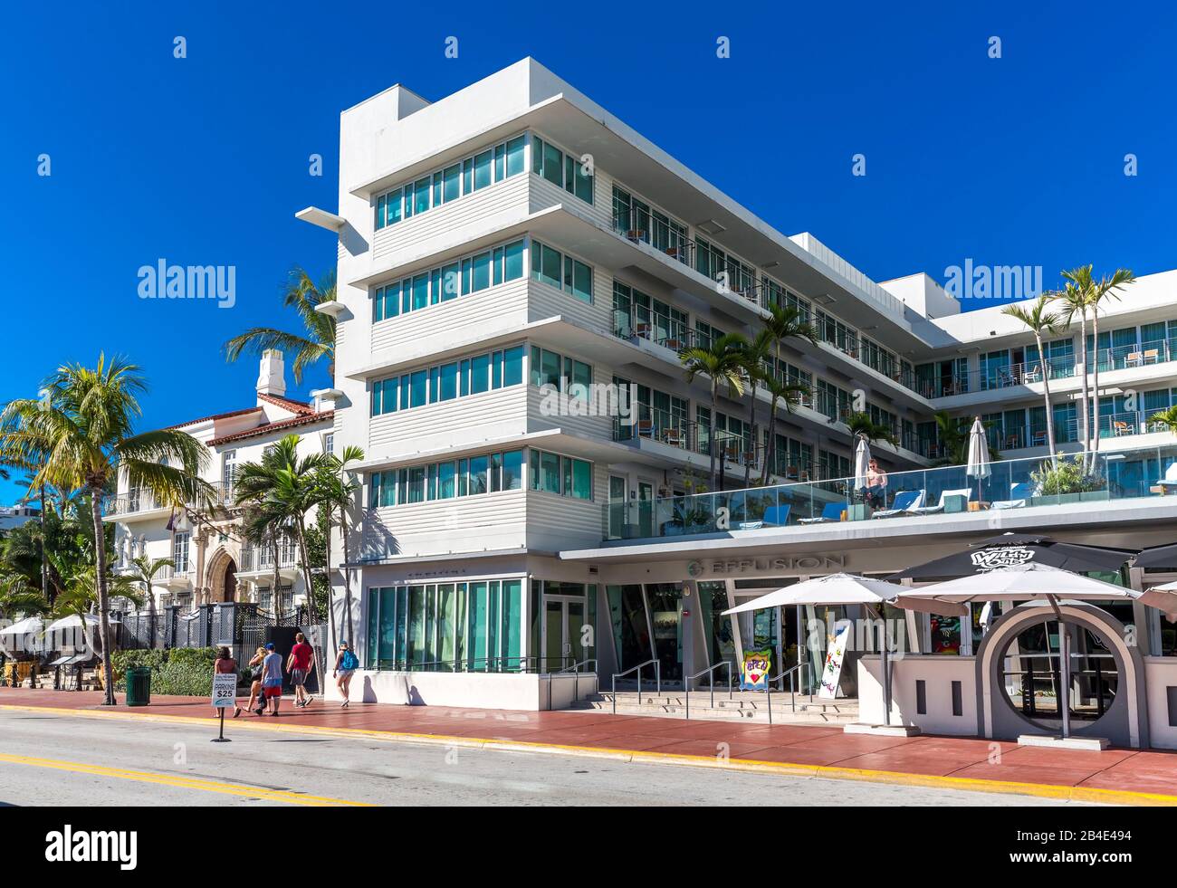 Hotel Victor, Ocean Drive, Art Deco District, South Beach, Miami Beach, Miami-Dade County, Florida, USA, Nordamerika Stock Photo