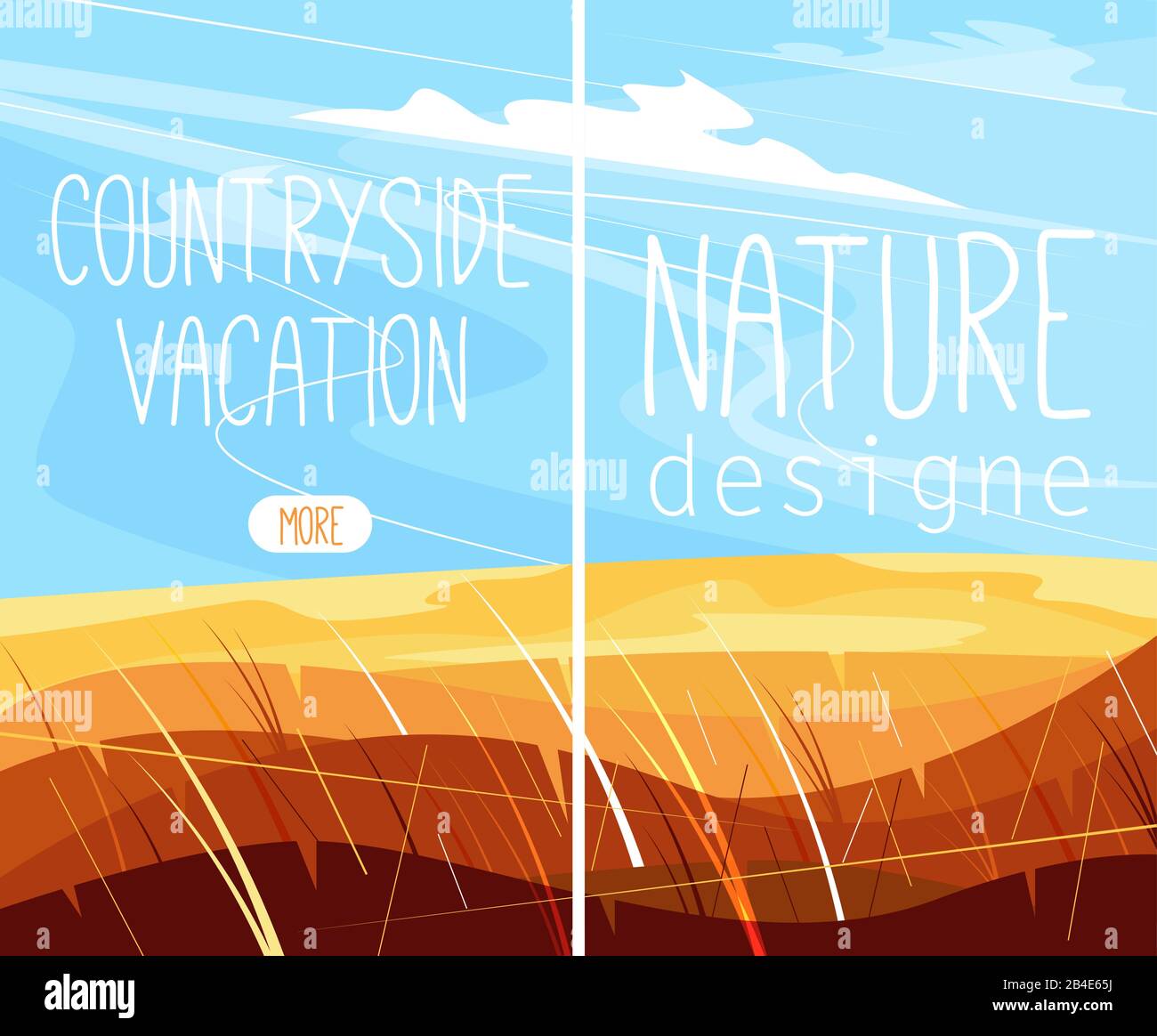 Vector Rural Hills Rural landscape with green hills Stock Vector Image & Art - Alamy