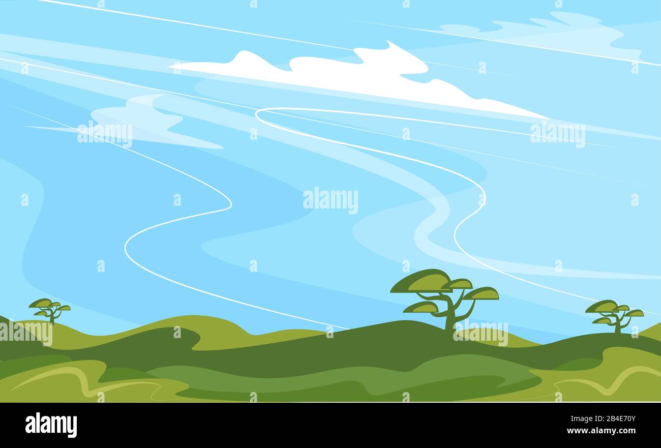 Vector Rural Hills Rural landscape Stock Vector Images - Alamy