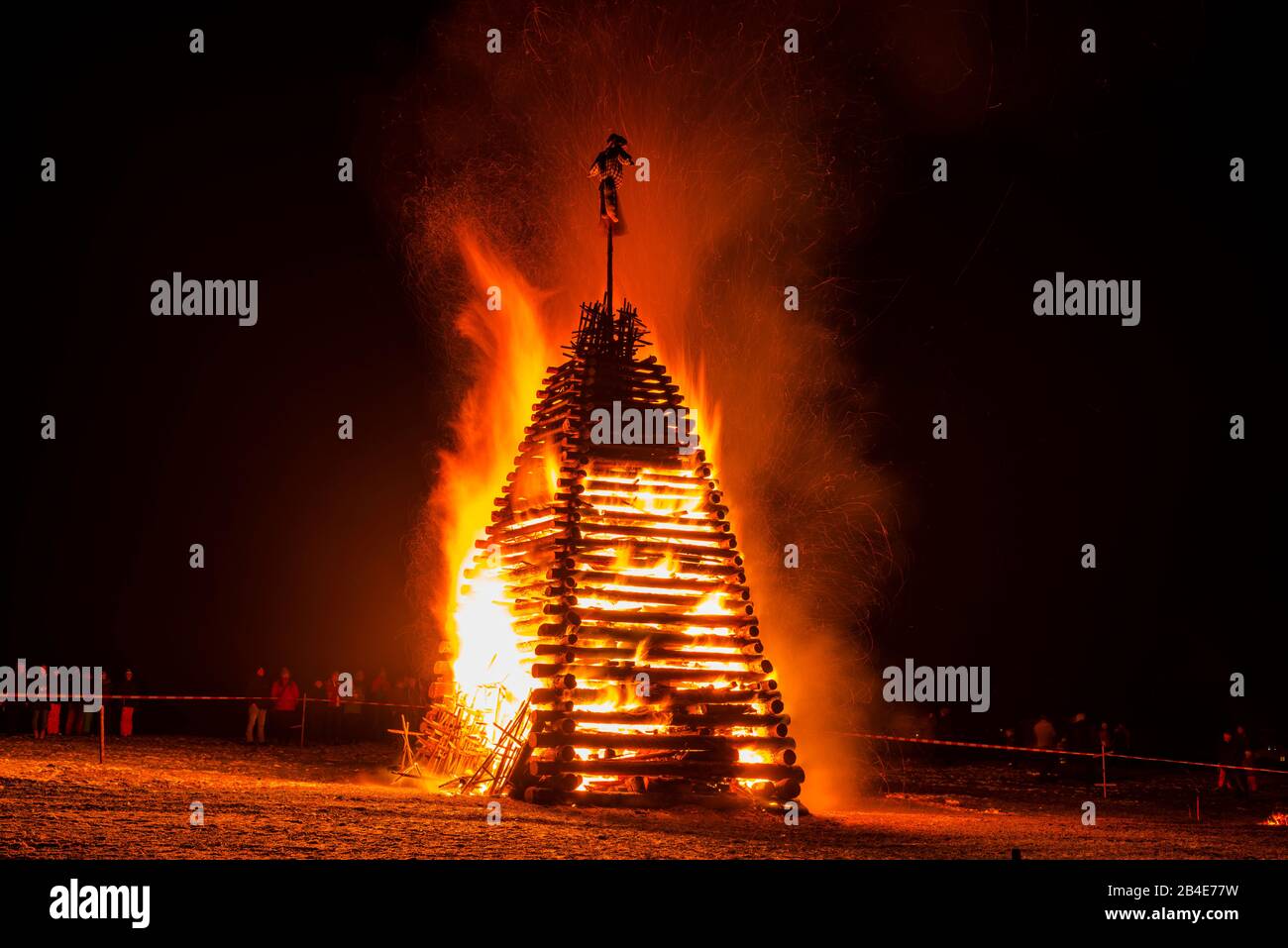 Sparking fire, at Reichenbach, Allgäu, Bavaria, Germany, Europe Stock Photo
