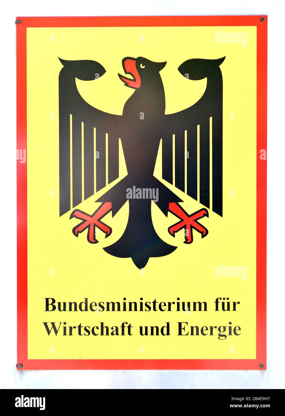 Schild, Bundesministerium fuer Wirtschaft und Energie, Invalidenstrasse, Mitte, Berlin, Deutschland Stock Photo