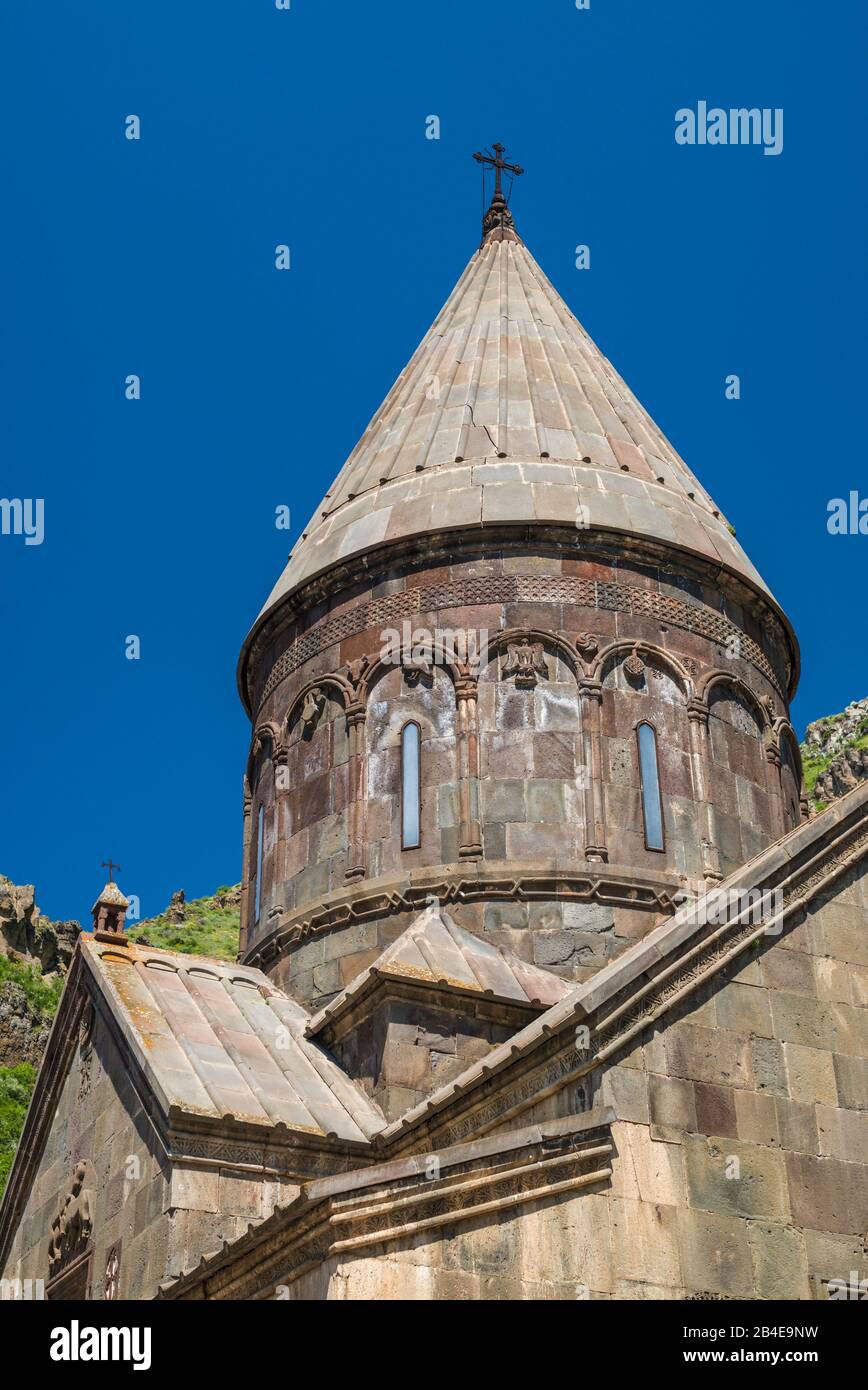 Armenia, Geghard, Geghard Monastery, Surp Astvatsatsin Church, 13th century, exterior Stock Photo