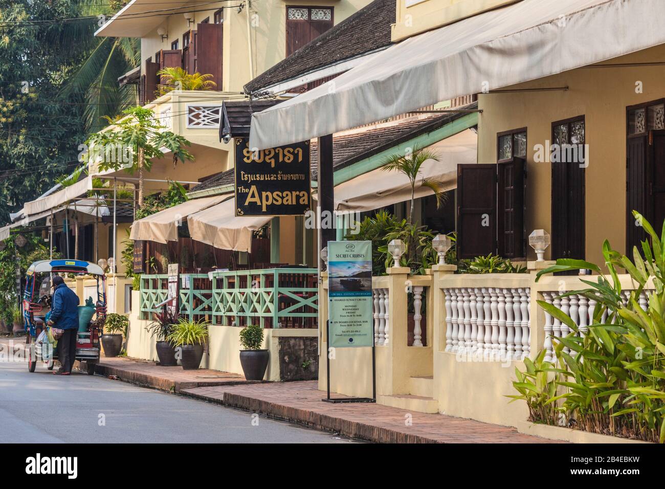 Laos, Luang Prabang, Apsara Hotel, exterior Stock Photo