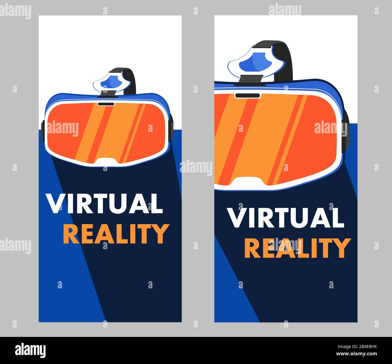 VR headset device in flat style Stock Vector