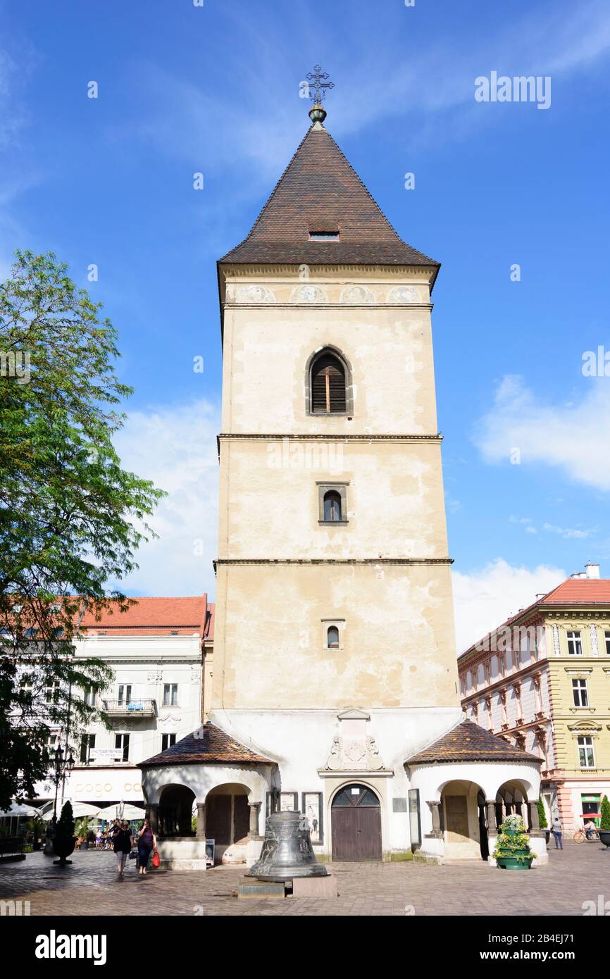 Slovakia, Kosice (Kaschau), main square Hlavna, Urban's Tower Stock Photo