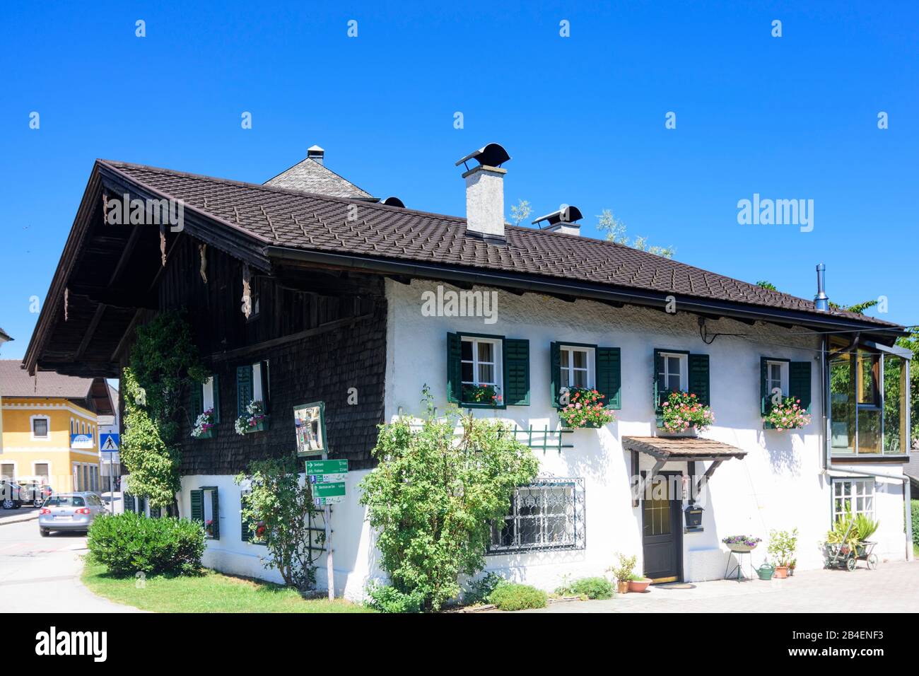 Mattsee, historic house in Flachgau, Salzburg, Austria Stock Photo Alamy