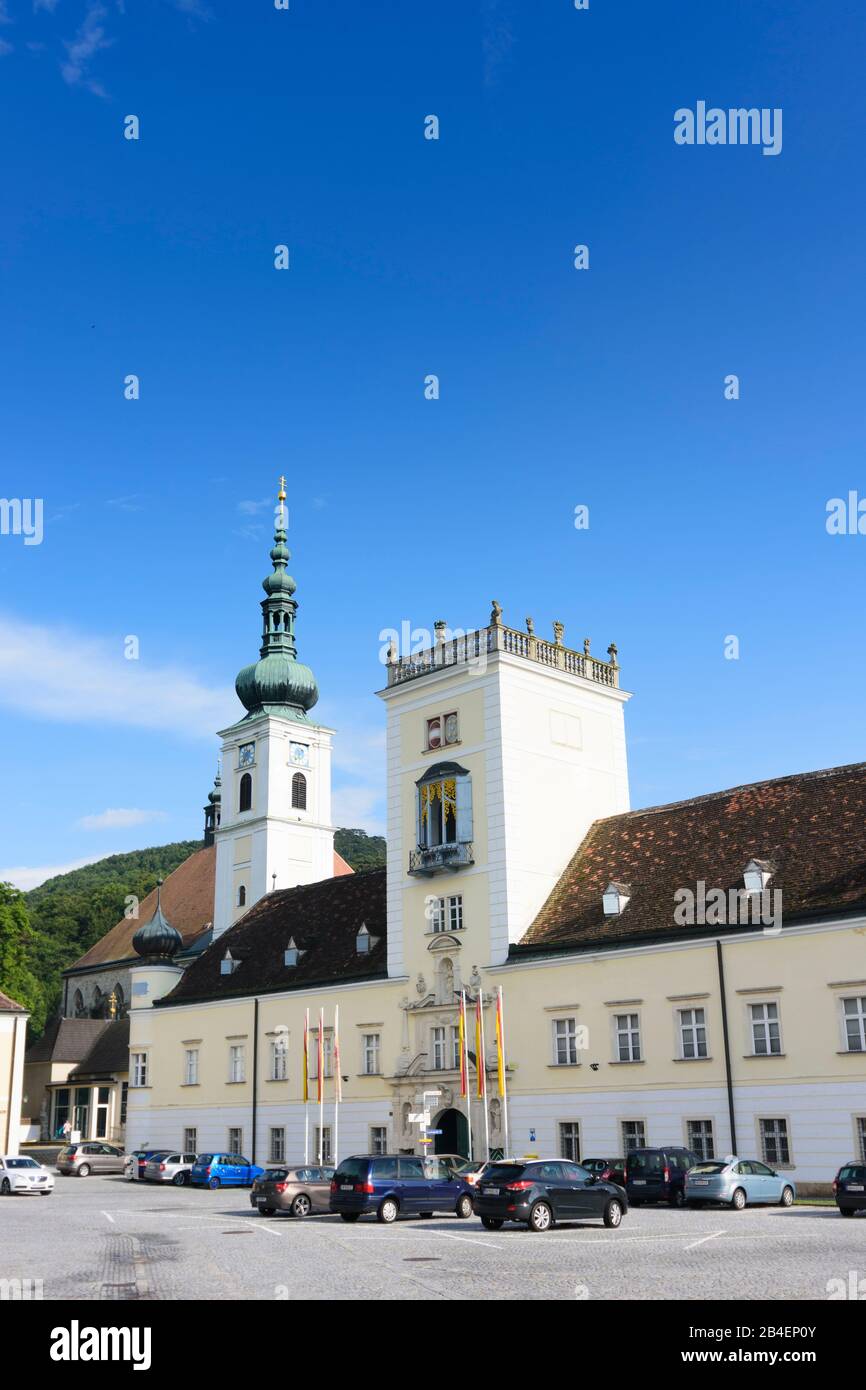 Heiligenkreuz , Heiligenkreuz Abbey in Wienerwald, Vienna Woods, Niederösterreich, Lower Austria, Austria Stock Photo