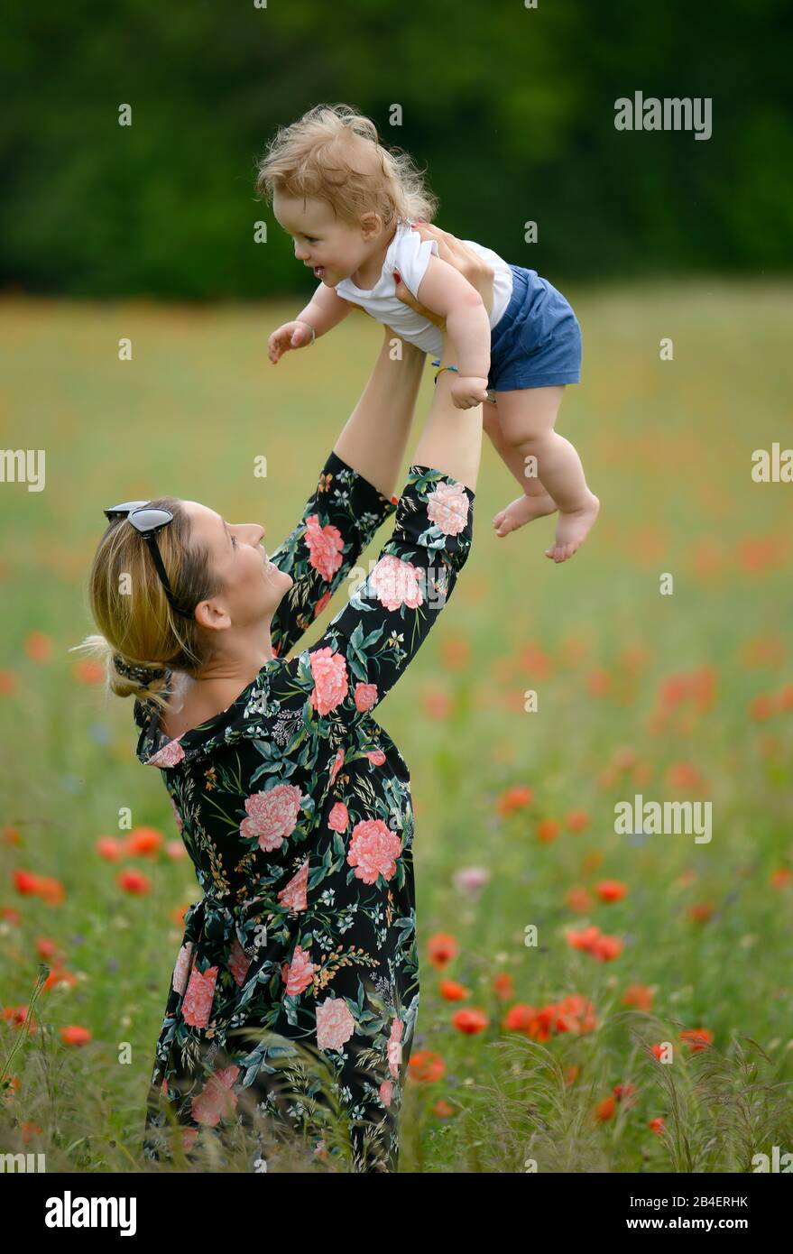 Mutter mit Baby, 8 Monate, Baden-Württemberg, Deutschland Stock Photo