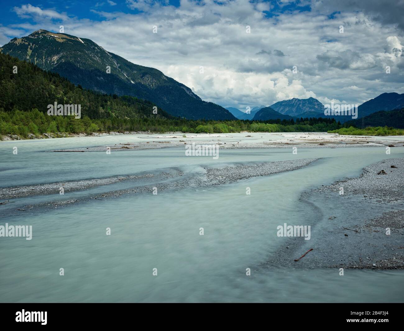 Lech, Tyrol, Austria, Lechtal Alps, Tyrolean Lech Valley, Tyrolean Lech Nature Park Stock Photo