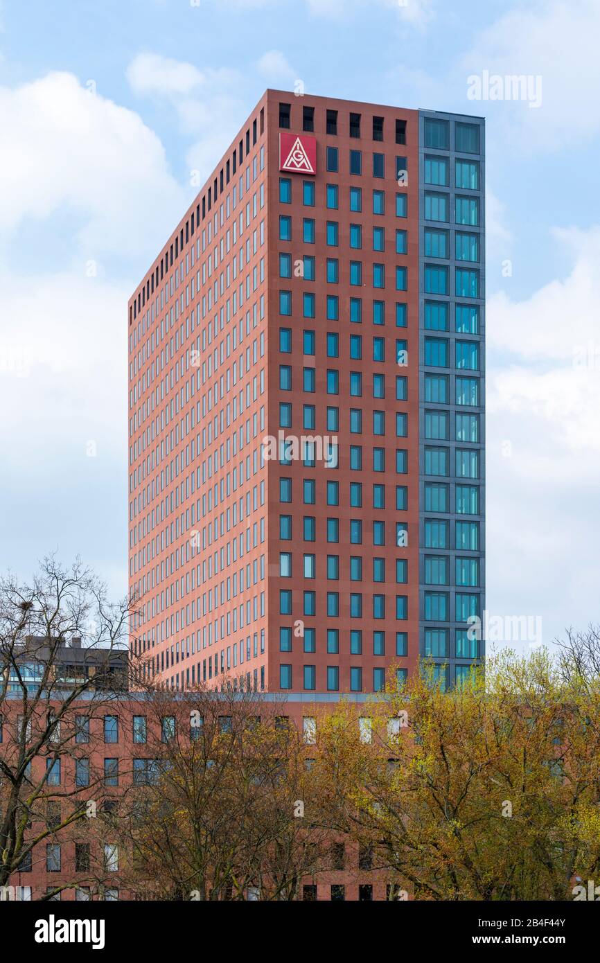 Germany, Hesse, Frankfurt, skyscraper of IG Metall. Stock Photo