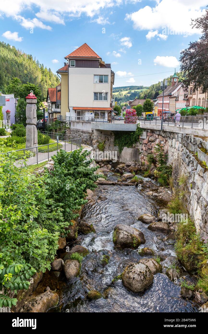 The river Gutach at Triberg, Triberg, Black Forest, Baden-Wurttemberg, Germany Stock Photo