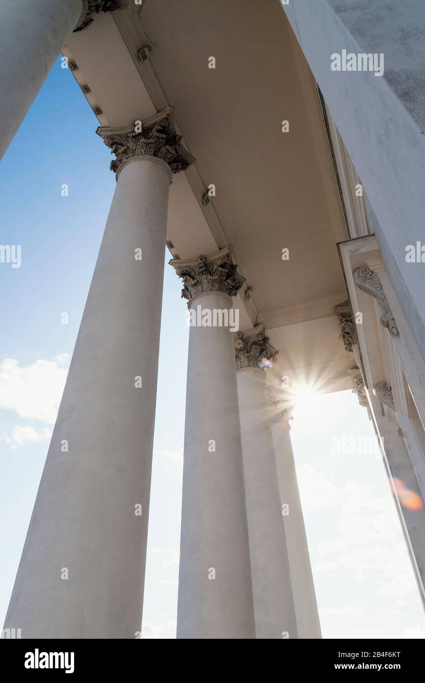 Helsinki, Altstadt, Dom, Säulen, Gegenlicht Stock Photo