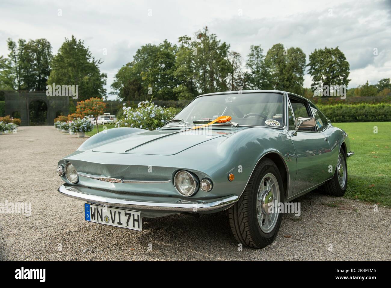 Schwetzingen, Baden-Wuerttemberg, Germany, Fiat Moretti Type 850 SS sportiva, built in 1967, displacement 850 cc, 35 KW, Concours d'Elégance in the castle park Stock Photo