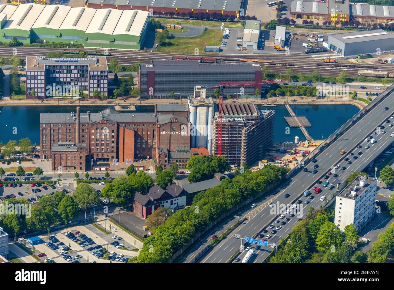 Aerial View Of The Mkm Museum Kuppersmuhle For Modern Art And The Construction Site For The