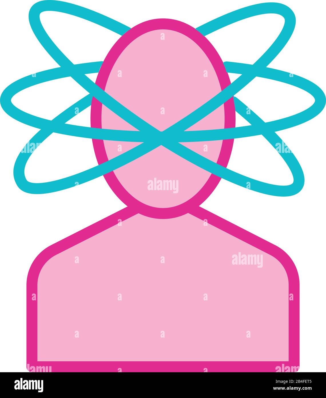 human with mind deviating line and fill style icon Stock Vector Image ...