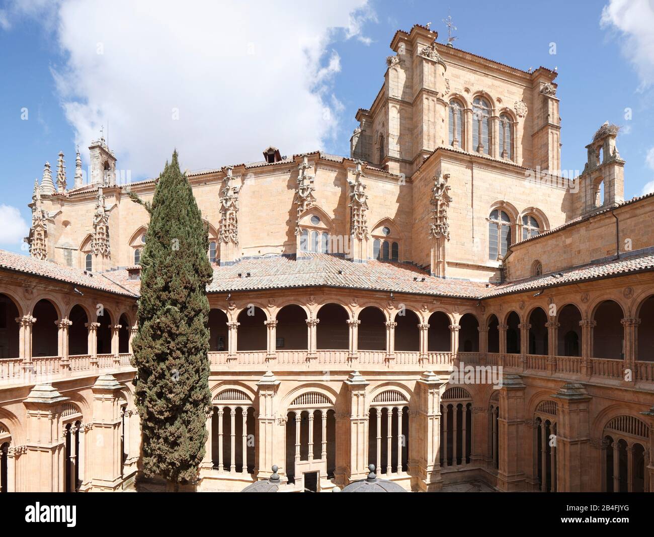 Courtyard, church and convent of San Esteban, Convento iglesia de San  Estéban, Salamanca, Castilla y León, Spain, Europe Stock Photo - Alamy
