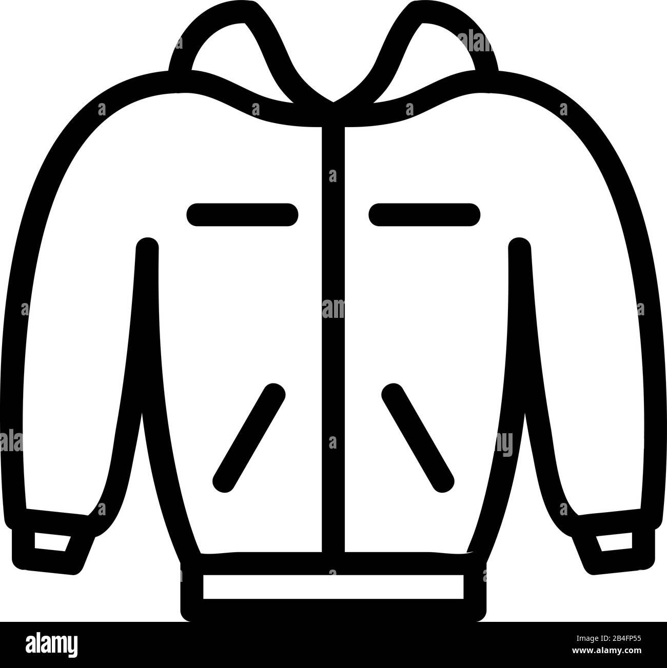 Warm jacket icon vector. Isolated contour symbol illustration Stock ...