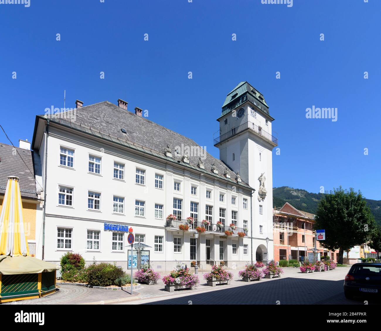 Rottenmann, Town Hall in Hochsteiermark, Steiermark, Styria, Austria Stock Photo