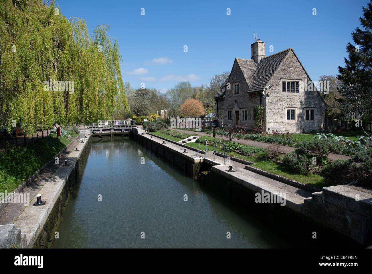 Canal near Iffley lock Oxford Stock Photo