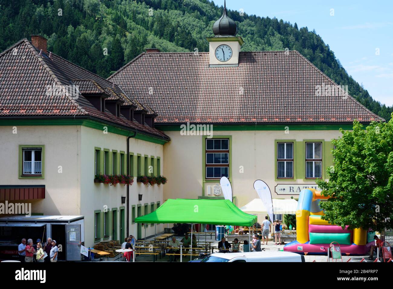 Radenthein, Town Hall in Kärnten / Carinthia, Austria Stock Photo