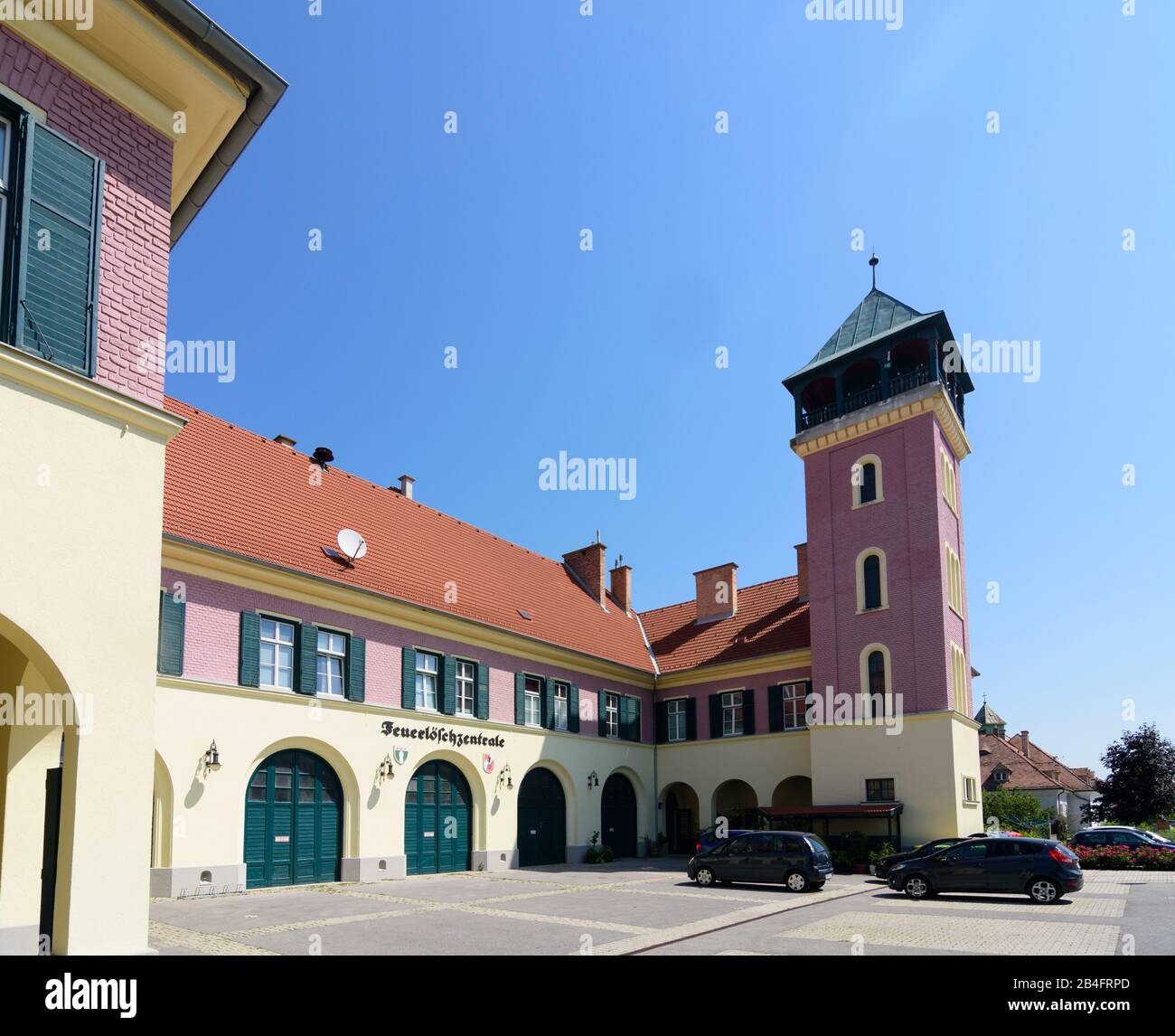 Blumau-Neurisshof, fire department building in Wienerwald, Vienna Woods, Niederösterreich, Lower Austria, Austria Stock Photo