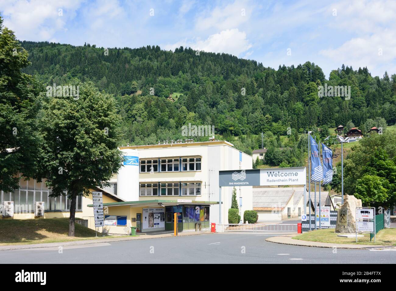 Radenthein, RHI AG factory in Kärnten / Carinthia, Austria Stock Photo