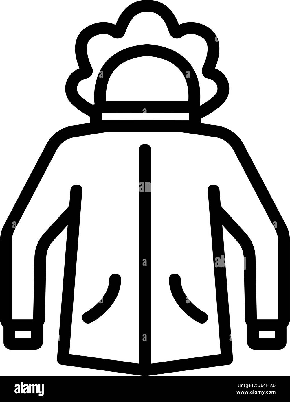 Winter jacket icon vector. Isolated contour symbol illustration Stock ...