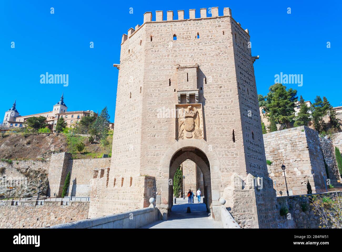 Alcantara bridge, Toledo, Castilla La Mancha, Spain Stock Photo