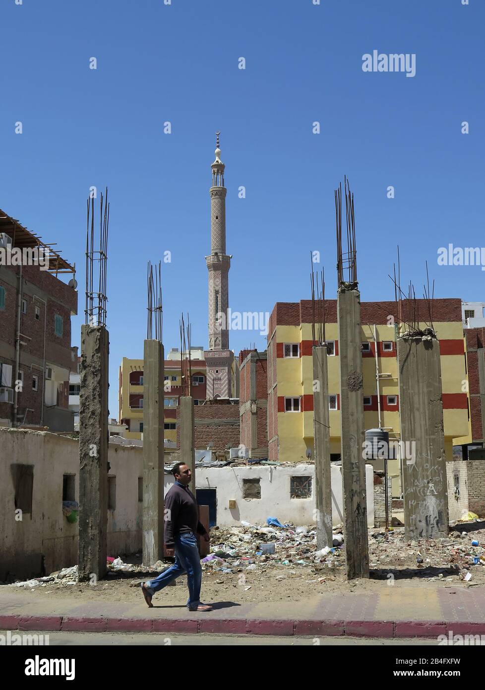 Hausbau, Hurghada, Aegypten / Ägypten Stock Photo