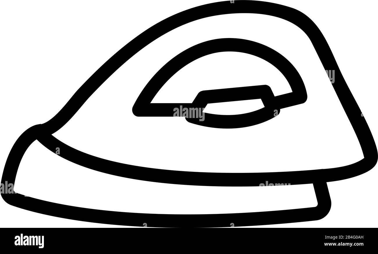 Iron icon vector. Isolated contour symbol illustration Stock Vector