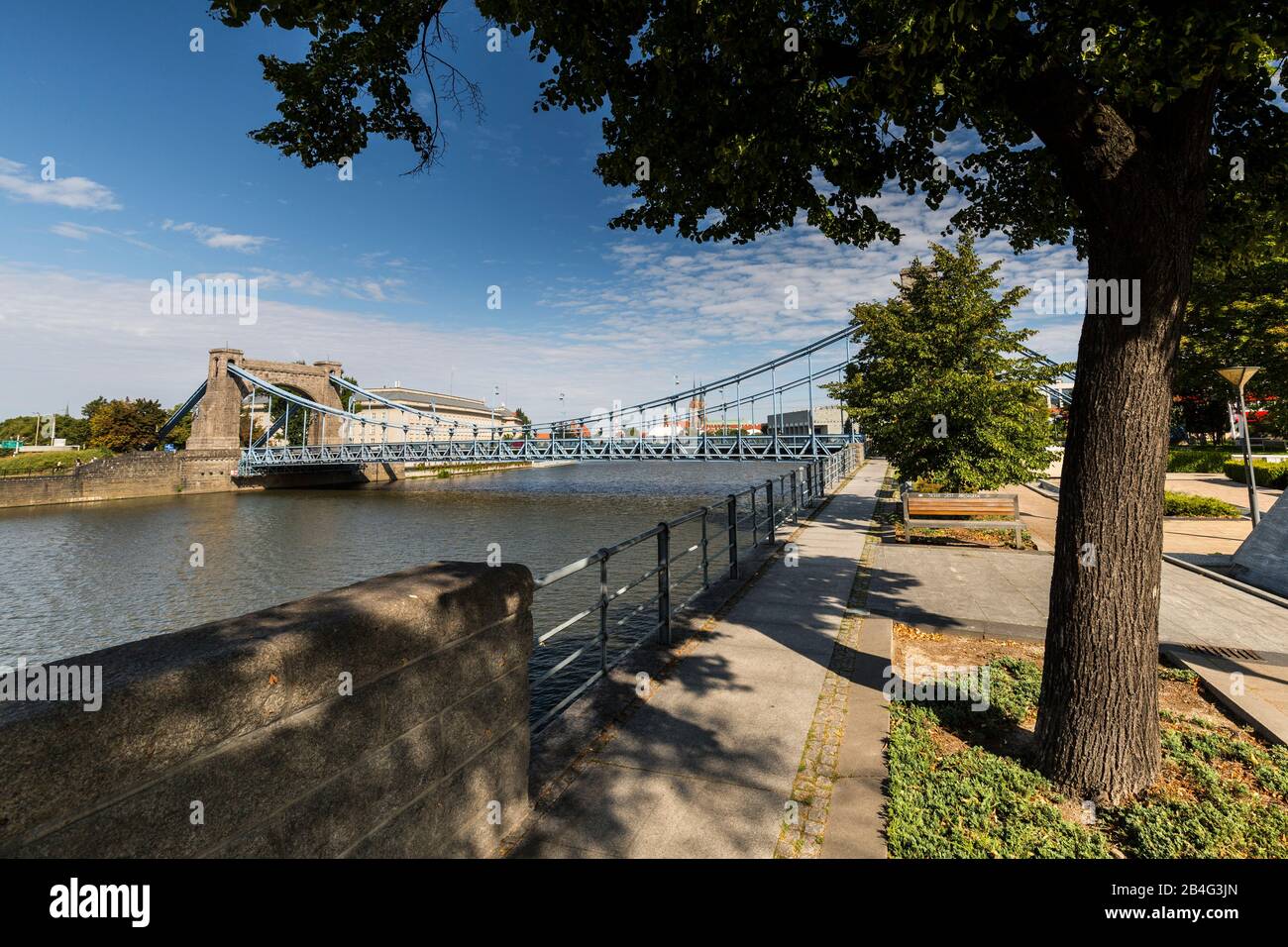 Europe, Poland, Lower Silesia, Wroclaw - Grunwald Bridge / Most Grunwaldzki Stock Photo