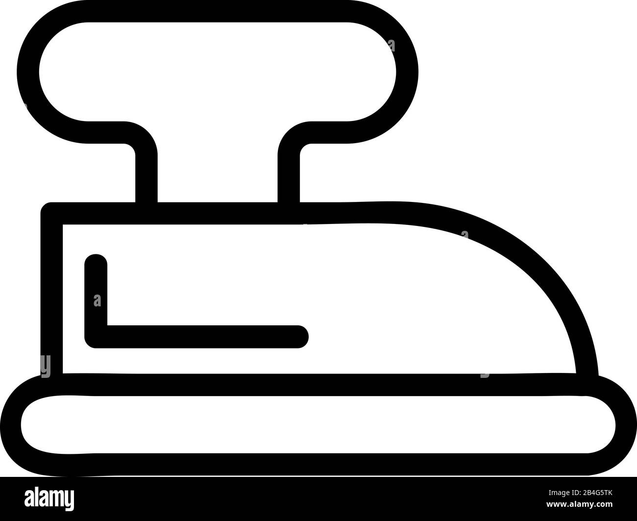 Retro iron icon vector. Isolated contour symbol illustration Stock ...