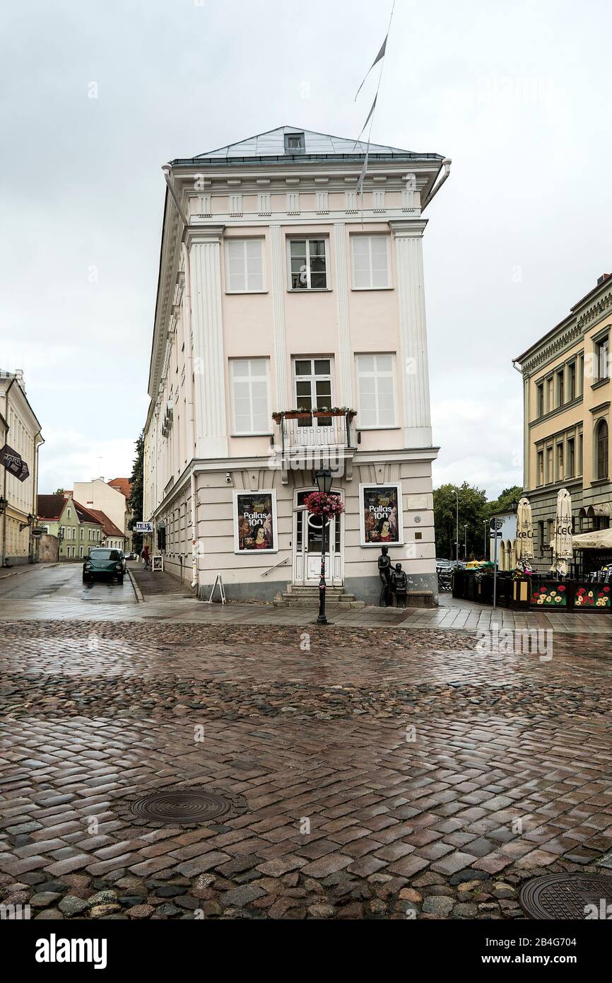 Estonia, Tartu, Town Hall Square, Crooked House, "Tartu Tower of Pisa", Barclay House Stock